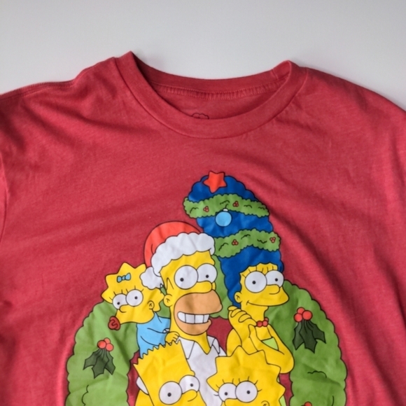 The Simpsons Christmas Holiday T-shirt Size Medium - Picture 4 of 6